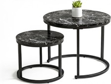 Round Nesting Coffee Table Set