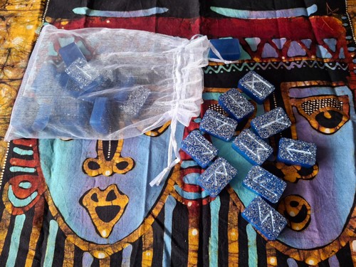 Sparkly resin rune set with - sparkly,