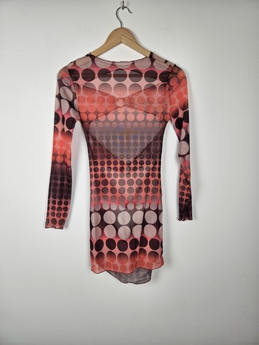 Y2k red long sleeve - sleeve, mini
