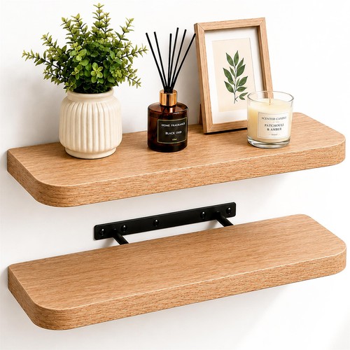 Curved corner floating shelf - curved,