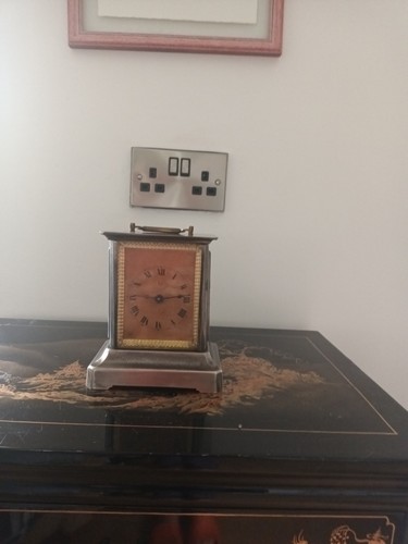 Metal clockwork mantle - mantle, clock