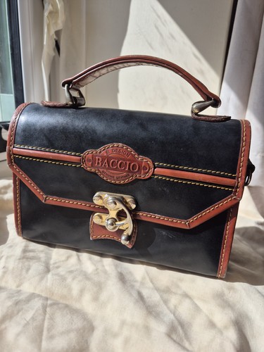 Vintage baccio leather satchel - leather,