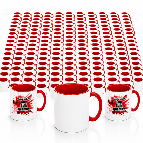 Red sublimation mug bulk - red,