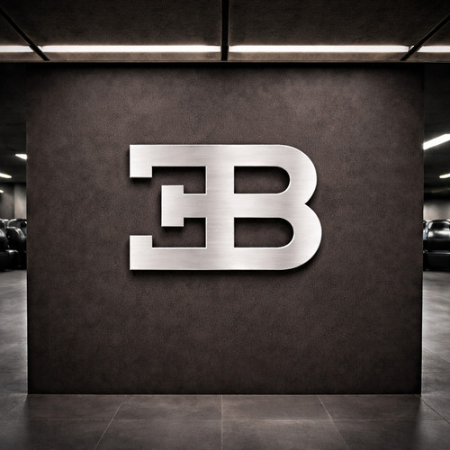Bugatti crest 80cm aluminum - bugatti,