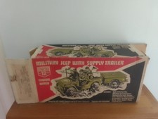 Vintage Action Man Cherilea Military Jeep And Supply Trailer Boxed 1970