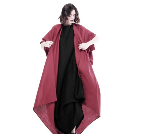 Plus size linen origami cocoon - size,