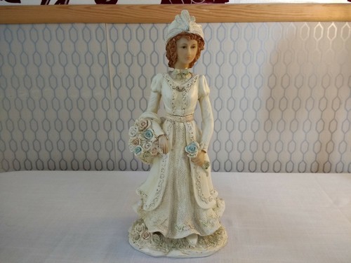 Victorian lady with flowers - lady,