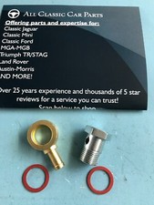 AUC2698 & BHH1940 SU Fuel Pump Brass Banjo union  & Bolt & washers MG/Jaguar