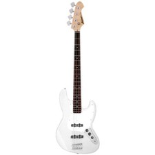 Bass Guitar Aria STB J, White with White Pickguard