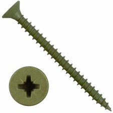Professional Decking Landscape External Wood Screws 30 40 50 60 70 Green Coated 