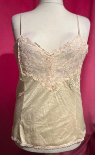 Peach pale pink lace cami - , top