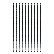 Scroll Saw Blades 24TPI Carbon Steel Pin Ended 130mm For Wood Plastic 10PCS