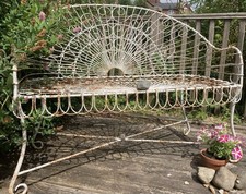 Bench Wirework Garden Antique Original Weathered & Worn 100% Hand Forged