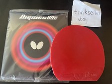 Butterfly Dignics d09C Table Tennis Rubber (Red) 2.1mm 2 RED 1 BLACK