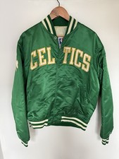 Vintage Boston Celtics Starter Satin Jacket Rare 80’s 90’s Large