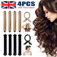 5PCS Set Heatless Hair Curler Flexi Rods Overnight Heatless Curls Blowout Rod UK