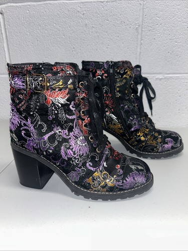 Diba tapestry boots heeled - diba,