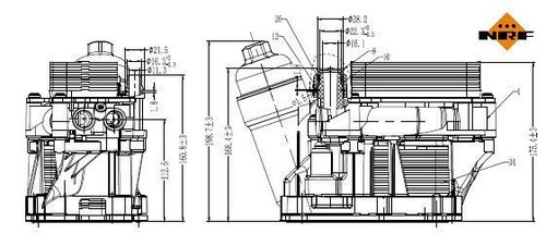 Fits nrf 31873 oilcoolers - 31873,