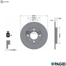 2x BRAKE DISC 50610NC FOR