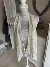 Pacha Ibiza Embellished Cream Waistcoat Size Small