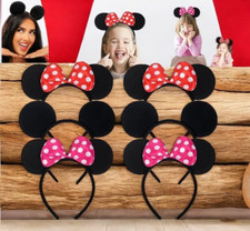SERENA'S 6Pcs Mickey Mouse Ears, Black Mickey Mouse Ears and Minnie Mouse Ears B