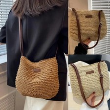 Summer Straw Crossbody Bag