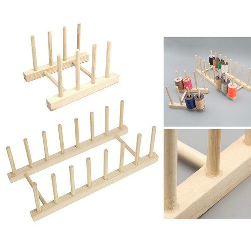 Wooden cone thread holder - wooden,