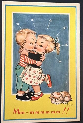 Vintage artist signed postcard - vintage,