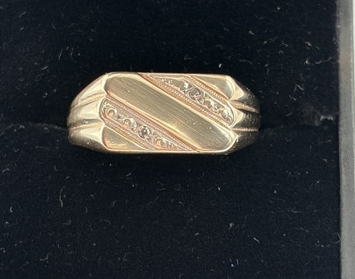 Men diamond signet - men's,