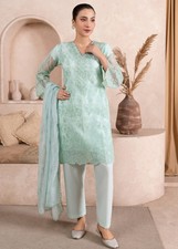 Chikan Kari 3 Pc Organza Suit