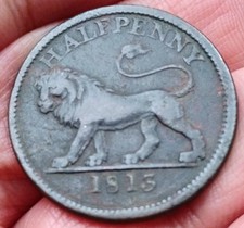 1813 Copper Half Penny Token