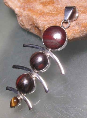 Sterling silver tiger iron - tiger,