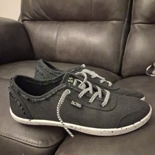 Bobs B Cute UK Size 5.5 Black Memory Foam Slip On Shoes Brand New 