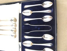 Antique boxed set of 6 silver