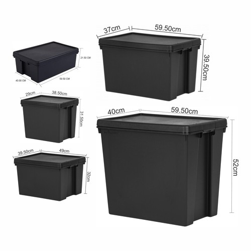 Heavy duty black storage box - duty,