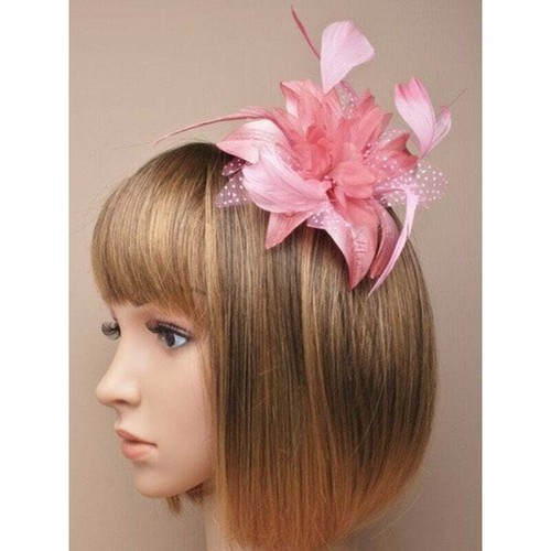 Pink fascinator comb - pink,