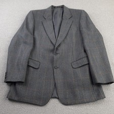 DAKS London Mens Jacket 40 Check Pure Wool Suit Blazer Adult Made in Britain