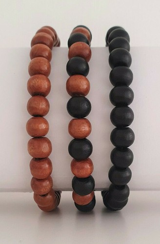 Set wood mens wooden bead - set, of