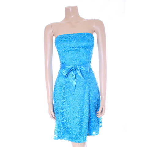 Blue floral embroidered dress - floral,