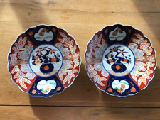 PAIR of antique Imari Japanese