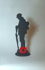 Remembrance Day Plaque Lest We Forget Solder Silhouette poppy Plaque