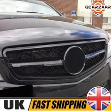 Front Bumper Grille For Mercedes C Class C204 W204 S204 Gloss Black