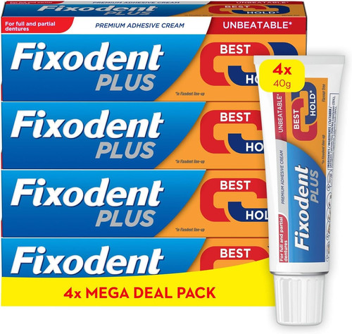 Fixodent plus premium adhesive - plus,