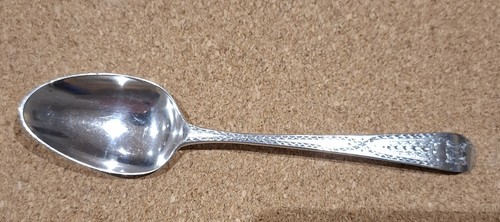 Bright cut silver teaspoon - cut,