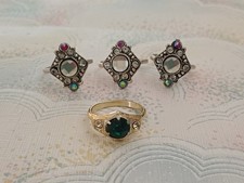 Job Lot Bundle Rings 4 Vintage Style Silver & Gold Tone Adjustable L/M