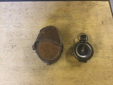 WW1 Military Field Compass and Leather Case. L.F & Co 1916.