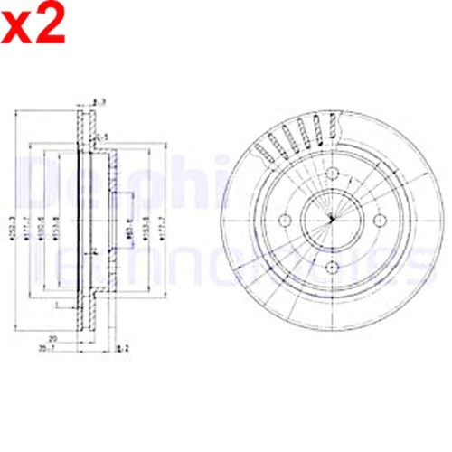 Brake disc delphi - brake,