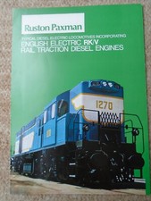 Ruston Paxman Diesels brochure English Electric RK/V Diesel Engines