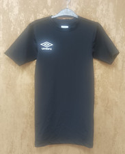 Umbro Unisex Black Short Sleeve T-Shirt Athletic Medium Sports Tee Small
