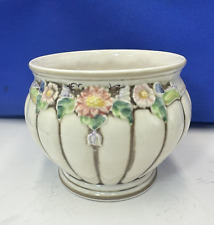 Plant Pot Bulb Shape Vintage Pumpkin Jardiniere Planter Portugal 6" x 5" Large